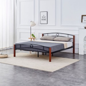 Łóżko metalowe 160x200 ze stelażem NEST czarne